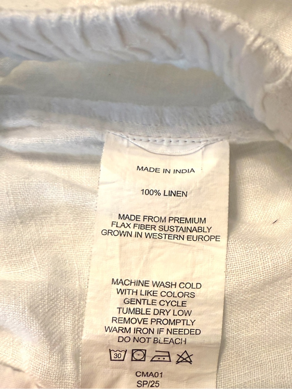 Quince White 100% European Linen Shorts Elastic Drawstring Pocket Size Small EUC - Picture 4 of 13